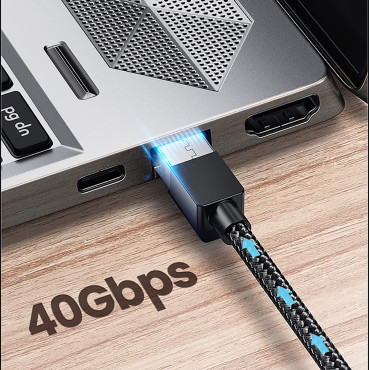 Patchcord Ethernet RJ45 CAT8 CAT8 Core Cable Core 1.5m - svart