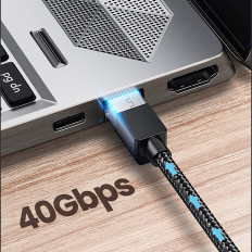 PatchCord Ethernet RJ45 CAT8 CAT8 Core Cable Core 1.5m - musta