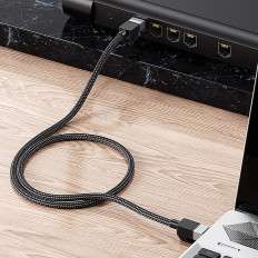 Patchcord Ethernet RJ45 CAT8 CAT8 COOR CAGE CARE 1.5m - černá