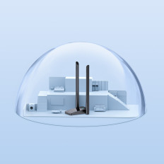 Karta sieciowa USB WiFi 2.4GHz 5GHz FastJoy Access Point 1800 Mb/s - czarna
