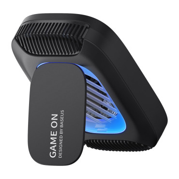 3in1 Hladilni ventilator Smartphone 15W indukcijski polnilnik in stojalo - črna