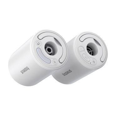 2in1 Τουριστική αντλία για στρώμα και LED Pocketgo Pro - Λευκό φακό