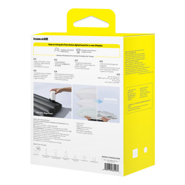 2in1 turistpumpe for madrass og LED PocketGo Pro - Hvit lommelykt