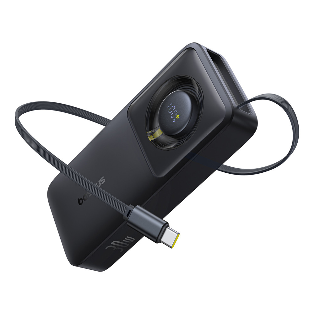 Powerbank 10000MAH 30W koos USB-C-pordiga ja rippmenüüst USB-C Free2Pulli kaabel - must