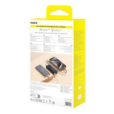 Powerbank 10000mAh 30W con porta USB-C e cavo USB-C a discesa Cavo Free2Pull - Nero