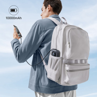 Powerbank 10000mAh 30W con porta USB-C e cavo USB-C a discesa Cavo Free2Pull - Nero