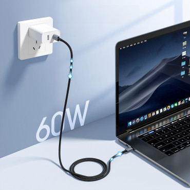 Kabel USB-C-kabel - USB-C PD 60W i XCC-1014 Shale - Grå