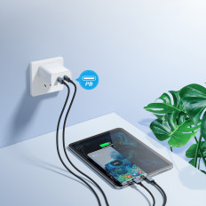 Kabel USB-C-kabel - USB-C PD 60W i XCC-1014 skifer - Grå