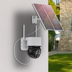 Solar Smart Camera PTZ 4G LTE with 5W Solar Panel ASC006-4G - White