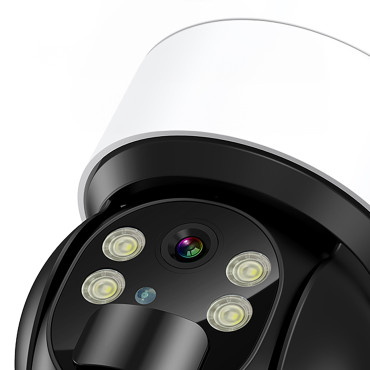 Saules saules saules enerģija PTZ Wifi ar 5W Saules panelī ASC006-WF - balta
