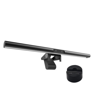 LED lampa uz monitora sudraba mērkaķis LightBar LB200 2800K-5500K + PILOT - melns