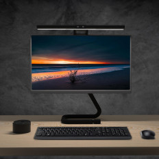 Lampada a LED su monitor argento scimmia lightbar LB200 2800K-5500K + pilota - nero