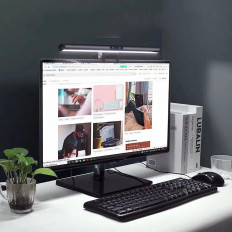 LED-lamp op monitor zilveren aap Lightbar LB200 2800K-5500K + PILOT - zwart