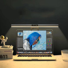 LED-lamp op monitor zilveren aap Lightbar LB200 2800K-5500K + PILOT - zwart