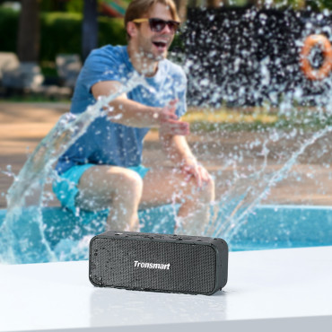 Brezžični zvočnik T2 PLUS nadgrajen 20W Bluetooth 5.3 - črna