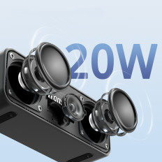 Brezžični zvočnik T2 PLUS nadgrajen 20W Bluetooth 5.3 - črna