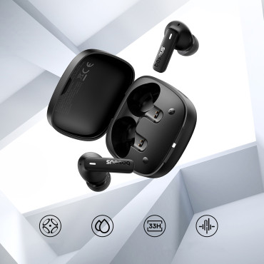 Bežične slušalice Bowie E19 TWS Slijede USB-C - crno