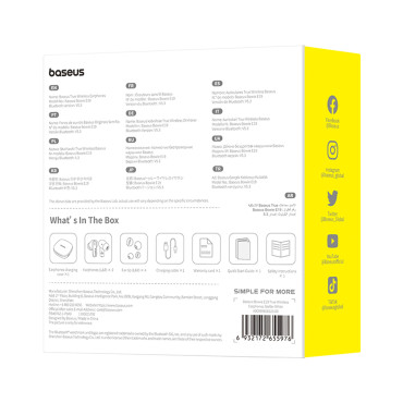 Draadloze hoofdtelefoon Bowie E19 TWS Volg USB-C - White