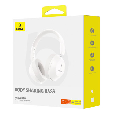 Brezžične slušalke Bass 30 MAX Bluetooth 5.3 - Bela