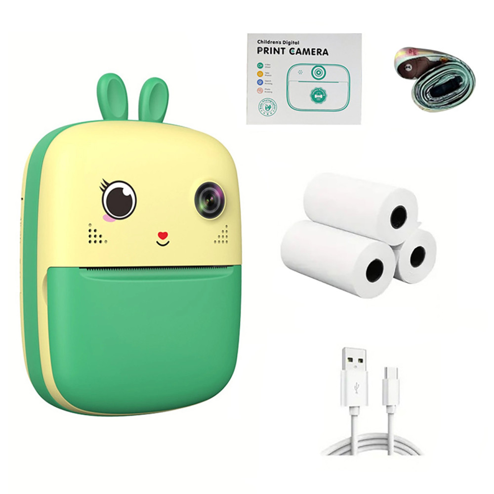 Mini impresora térmica con cámara y cámara hurc10z - verde