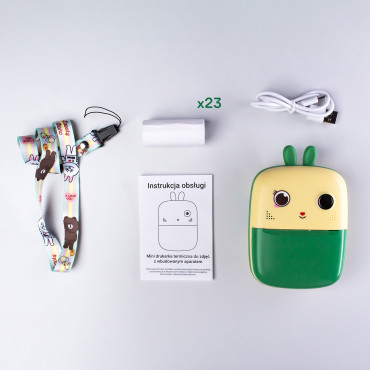 Mini impresora térmica con cámara y cámara hurc10z - verde