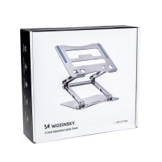 Aluminium-Laptop-Stand + Smartphone-Stand - Silber