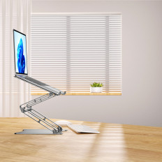 Aluminum laptop stand + smartphone stand - silver
