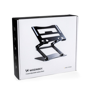 Aluminium Laptop Stand + Smartphone Stand - Zwart