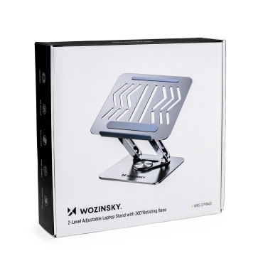 Sats med aluminium laptop står 360 + smartphone stand - silver