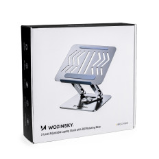 Sats med aluminium laptop står 360 + smartphone stand - silver