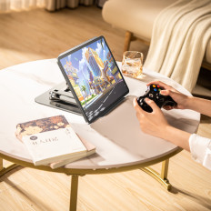 Sats med aluminium laptop står 360 + smartphone stand - silver