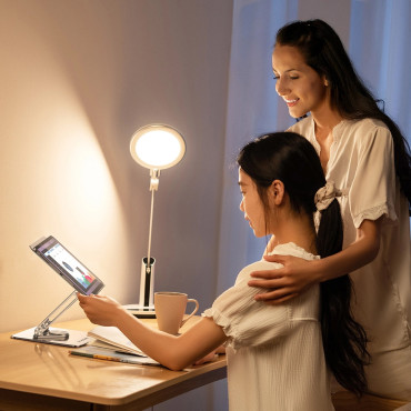 Sats med aluminium laptop står 360 + smartphone stand - silver