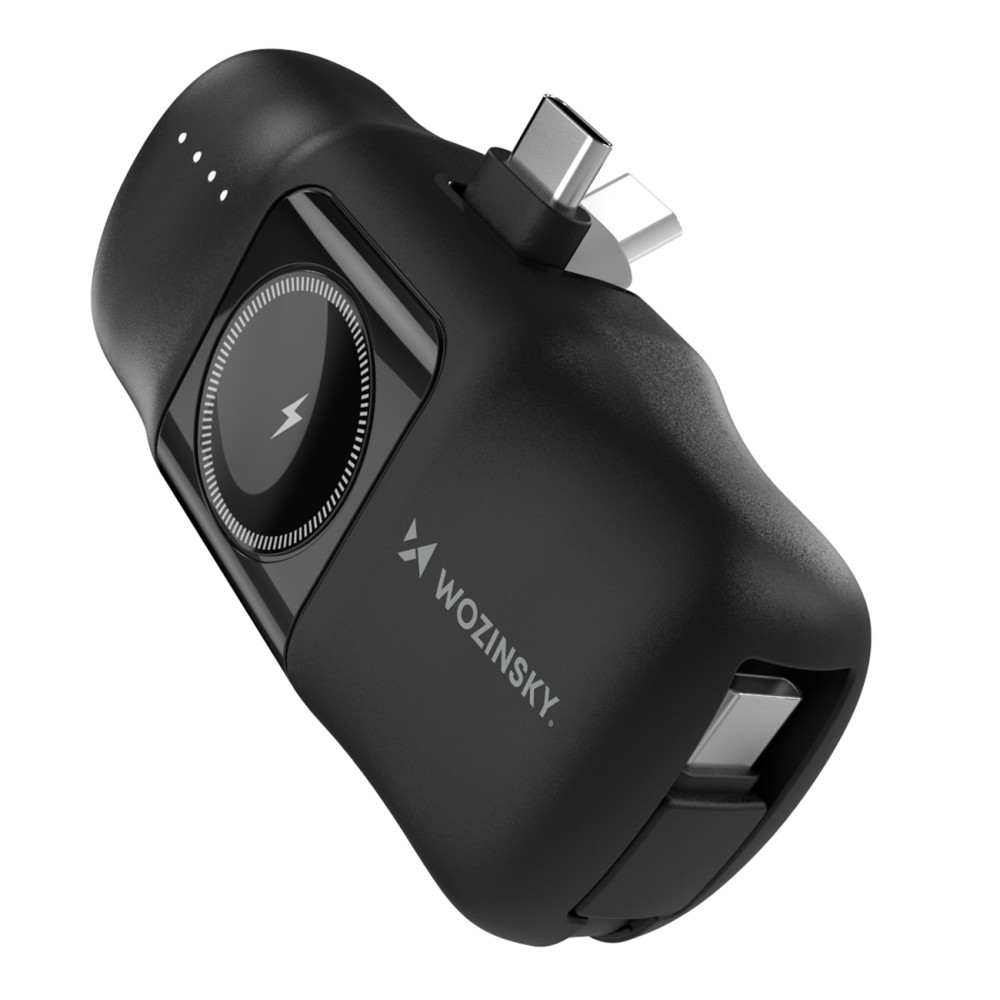 Mini powerbank 5000mah 15w USB-C και φορτιστής για Apple Παρακολουθήστε - Μαύρο