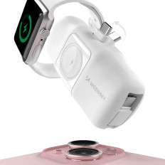 Mini Powerbank 5000MAH 15W USB-C ja laadija Apple Watch - valge