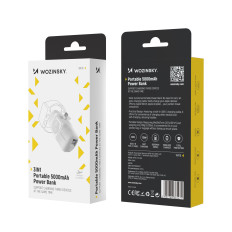 Mini Powerbank 5000mAh 15W USB-C y cargador para Apple Reloj - blanco