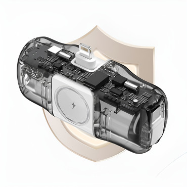 Mini powerbank 5000mah 15w USB-C και φορτιστής για Apple Παρακολουθήστε - λευκό