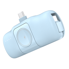 Mini PowerBank 5000mAh 15W USB-C ja laturi Apple Katso - sininen