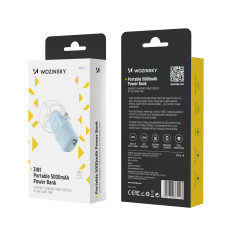 Mini PowerBank 5000Mah 15W USB-C in polnilnik za Apple Watch - modra