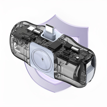 Mini powerbank 5000mah 15w USB-C και φορτιστής για Apple Παρακολουθήστε - μπλε