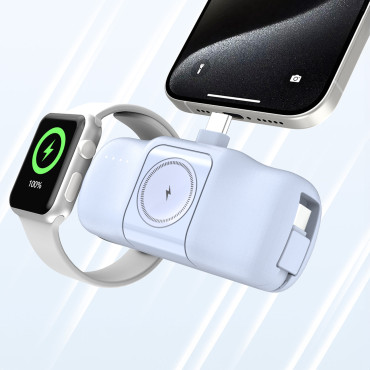 MINI POWERBANK 5000MAH 15W USB-C ir įkroviklis Apple Žiūrėti - mėlyna