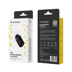 Mini PowerBank 5000mah 15W iPhone zibens un lādētājs Apple Skatīties - melns