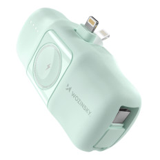 Mini PowerBank 5000MAH 15W iPhone Lightning and Charger for Apple Se - grønn