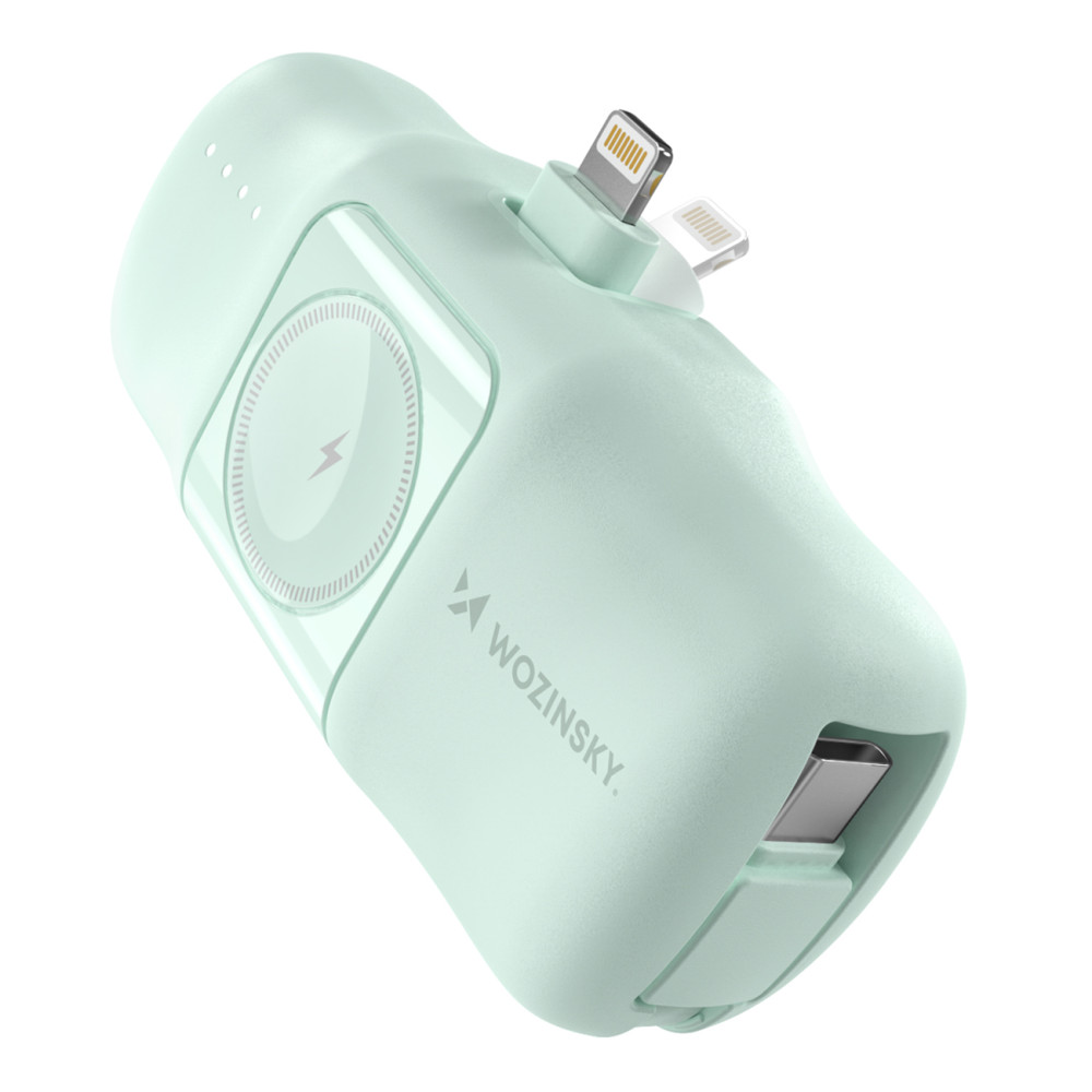 Mini Powerbank 5000mAh 15W iPhone Lightning and Charger per Apple Guarda - verde