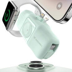Mini Powerbank 5000mah 15w iPhone Lightning et chargeur pour Apple Montre - vert