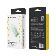 Mini PowerBank 5000mah 15W iPhone zibens un lādētājs Apple Skatīties - zaļš