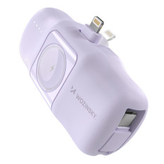 Mini PowerBank 5000mah 15W iPhone zibens un lādētājs Apple Skatīties - violeta