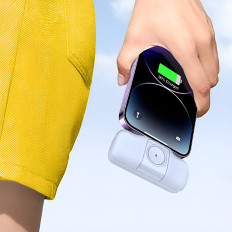 Mini Powerbank 5000mAh 15W iPhone Lightning ja laturi Apple Katso - sininen