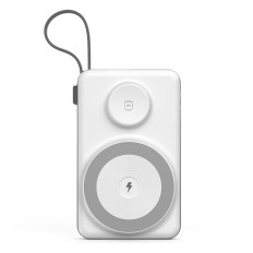 Banco de potência 10000mAh levou USB-C USB-A Lightning Magsafe Apple Assista - Branco