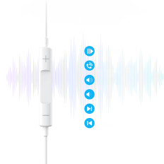 USB-C in-ear hoofdtelefoon met een draad 1.2m - wit