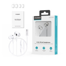 Slúchadlá s vodičom USB-C s drôtom 1.2m - biela